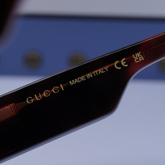 Gucci GG1667SK 003 Rectangle Sunglasses - Black/Havana/Violet - Picture 8 of 11